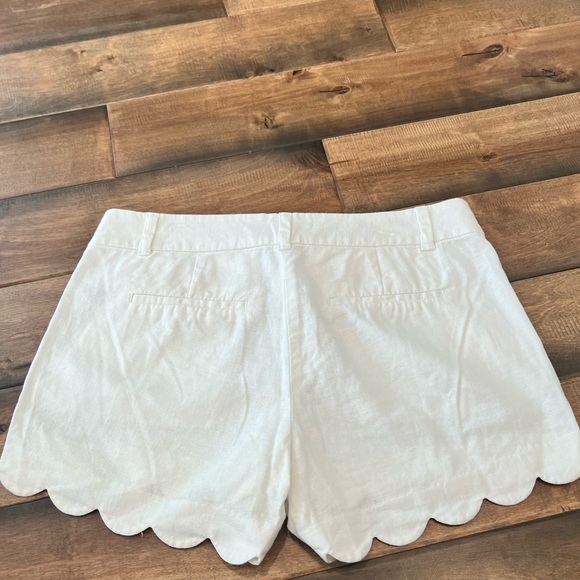 Sold out online! Women’s J.Crew white scalloped shorts. - Picture 3 of 6